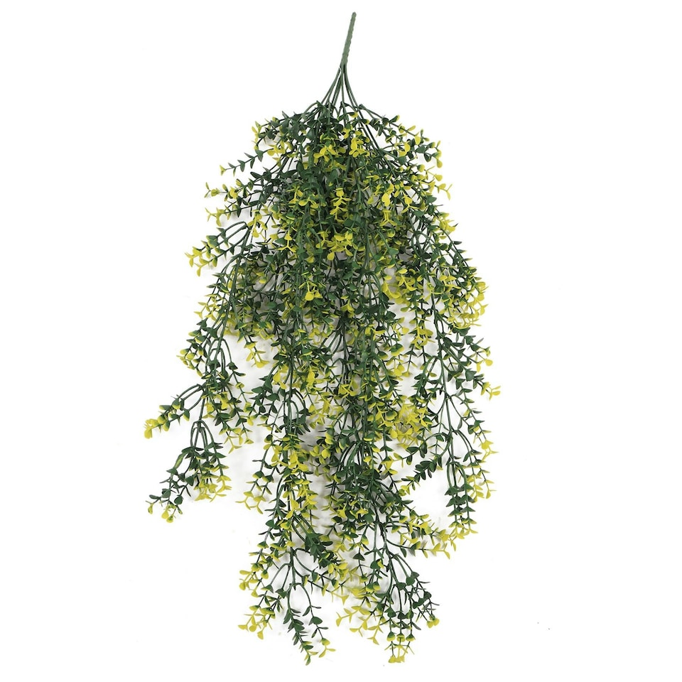 image 1 of Hanging UV and Fire Resistant Artificial Variegated Plant 76cm