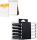 image 2 of KAV Tabletop Self Stick Flipchart Paper Pad with Dry Erase Pens, 58.5x50cm Plain 20 Sheets with Non-Toxic Markers for White Boards