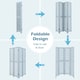 image 4 of COSTWAY 4-Panel Wooden Room Divider 165cm Folding Privacy Screen