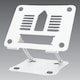 image 10 of Futura Laptop Stand Adjustable Portable Riser, White Foldable Aluminium Holder for MacBook AirPro and 11 to 17 inch Laptops | White | White | One Size | 1