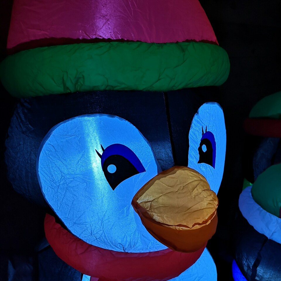 image 1 of 1.5m Inflatable LED Lit Penguin Family Indoor Outdoor Christmas Decoration with 12 Warm White LEDs