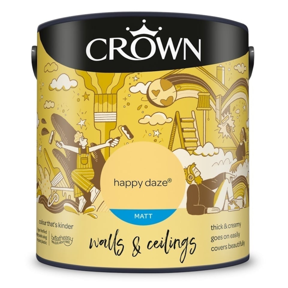 image 1 of Crown Walls & Ceilings Matt 2.5L Happy Daze