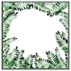 image 4 of Green botanical leaves (Picture Frame) White | M