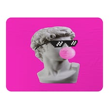 Plaster statue,  David's head in pixel glasses Designer Blanket | Multi