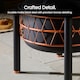 image 6 of VonHaus Fire Pit with Copper Rim and BBQ Cooking Grill