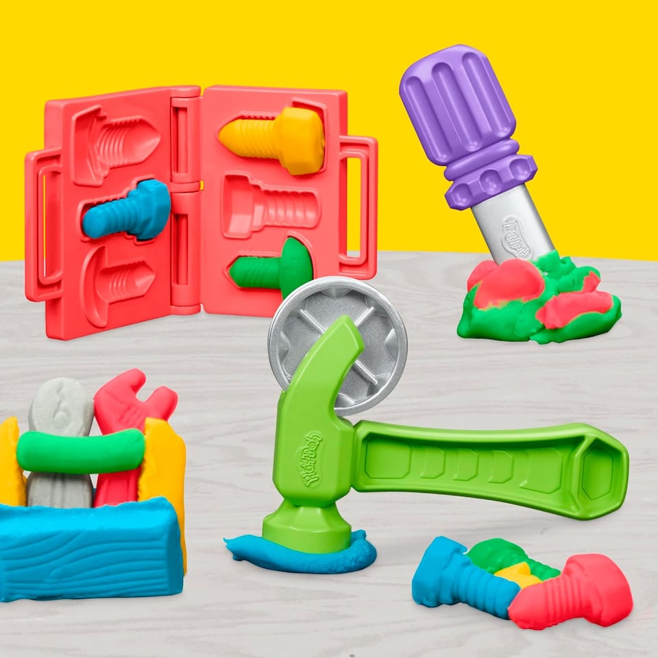 image 1 of Play Doh Stamp N Saw Tool Bench