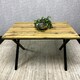 image 9 of Wooden Dining Table With Metal Legs for Dining, Work, or Study Brown