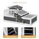 image 6 of PawHut Wooden Tortoise House Indoor Outdoor w/ Balcony, Tray, Openable Roof