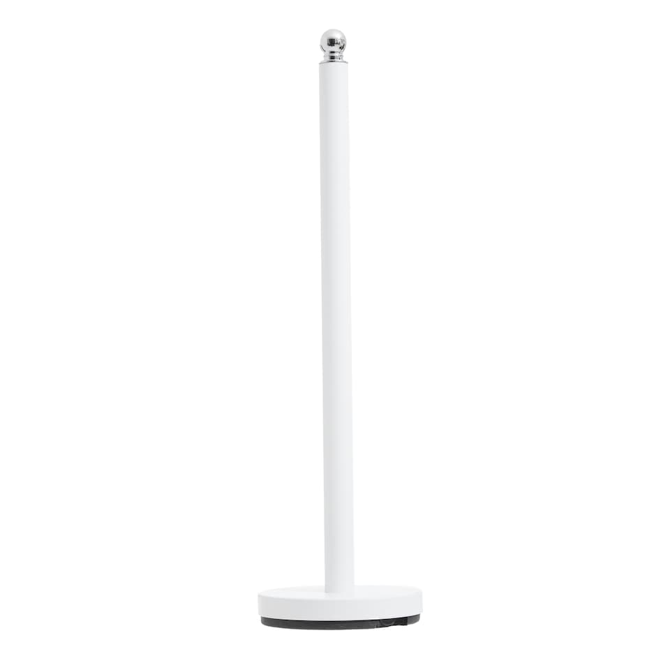 image 1 of Interiors by Premier Stable White Toilet Roll Holder, Elegant Design Toilet Holder, Sturdy Toilet Roll Holder With White Base