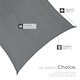 image 5 of Shade Sail - rectangular with UV protection 50, water-repellent, grey | Grey | grey | 4 x 4 m | 1