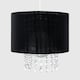 image 1 of ValueLights Modern Black Voile Ribbon Wrapped Pendant Shade With Acrylic Droplets