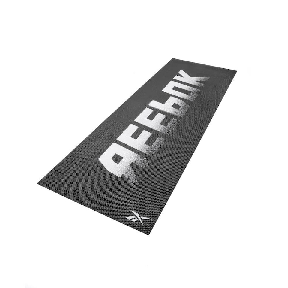 image 1 of Reebok 4mm Yoga Mat — Non-Slip, Lightweight with Carry Strap (Black) | Black | BLACK | 173 cm x 61 cm x 0.4 cm