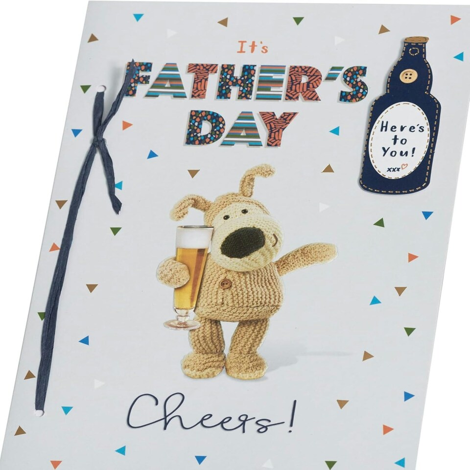 image 1 of Boofle with Pint Glass Cheers! Father's Day Card for Dad, Grandad, Husband