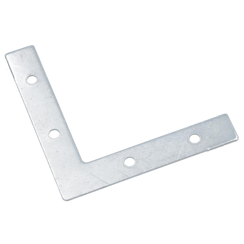 image 1 of 75mm (3in.) Corner Mending Plate Angle Bracket L Shape Reinforcing Repairing 10pc