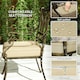 image 4 of Outsunny 5 Pieces Cast Aluminium Garden Dining Set with Parasol Hole Bronze