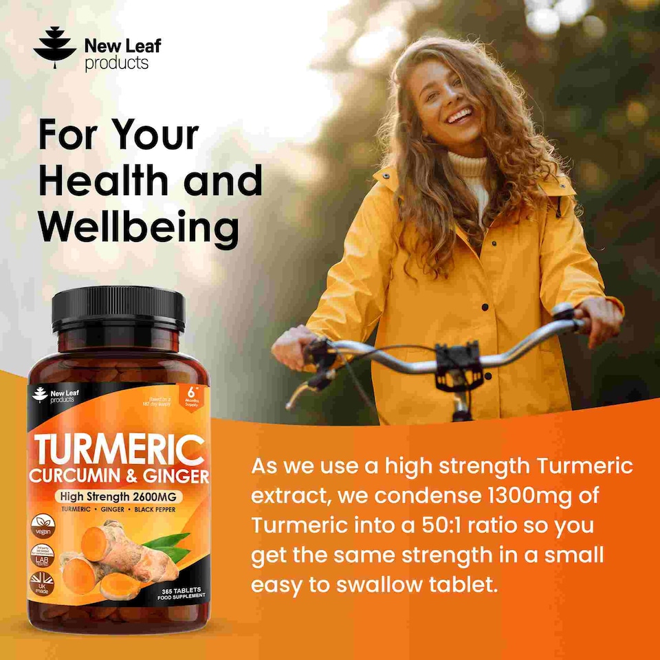 image 1 of Turmeric Tablets 95% Curcumin (6 months supply)