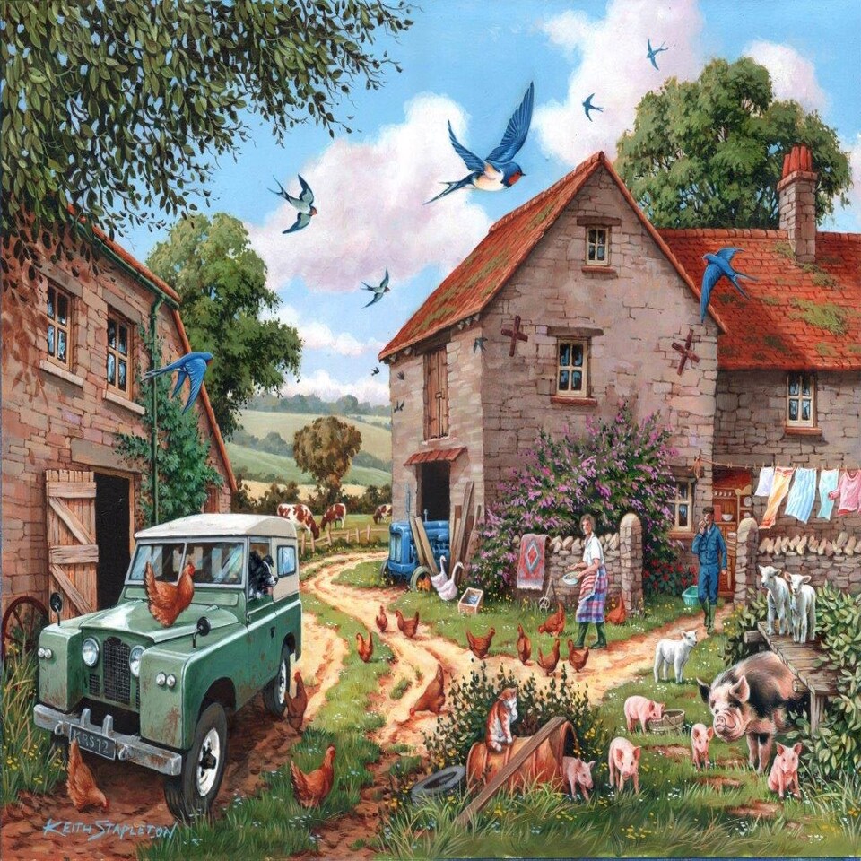 The House of Puzzles, Farmer's Wife - BIG 500 Piece Jigsaw Puzzle