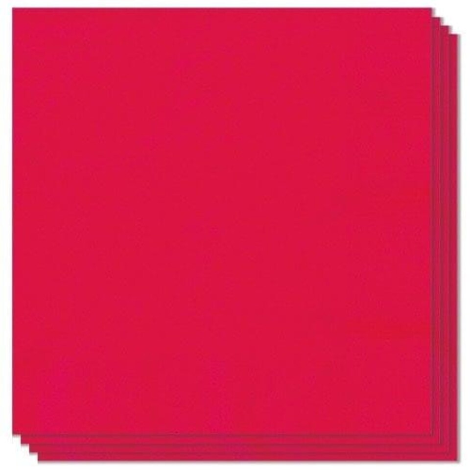 Ruby Red Paper Luncheon Napkins 2 Ply 33cm - Pack of 20 Red