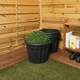 image 2 of Wham Vista 4 x 40cm Round Plastic Garden Planters | Black | Slate/Black