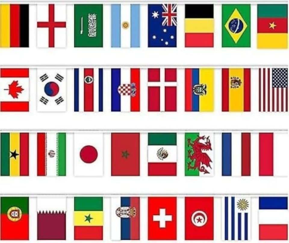 image 1 of Multi Nation Polyester Flag Party Bunting 10m with 32 Flags