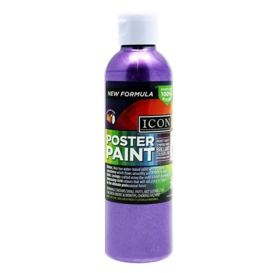 image 1 of 300ml Purple Pearlescent Poster Paint by Icon Art
