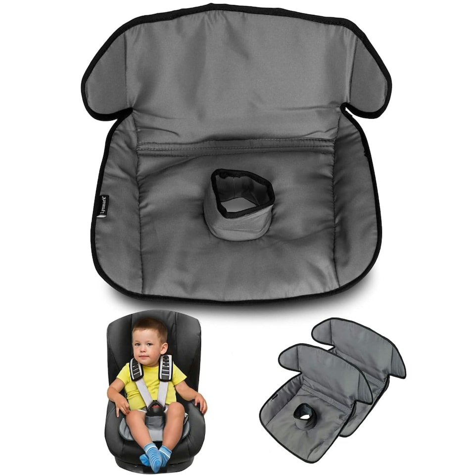 image 1 of Lynmark® Potty Training Car Seat Protector Cover for Spills, Nappy Leaks, and Accidents Grey | 2 pack