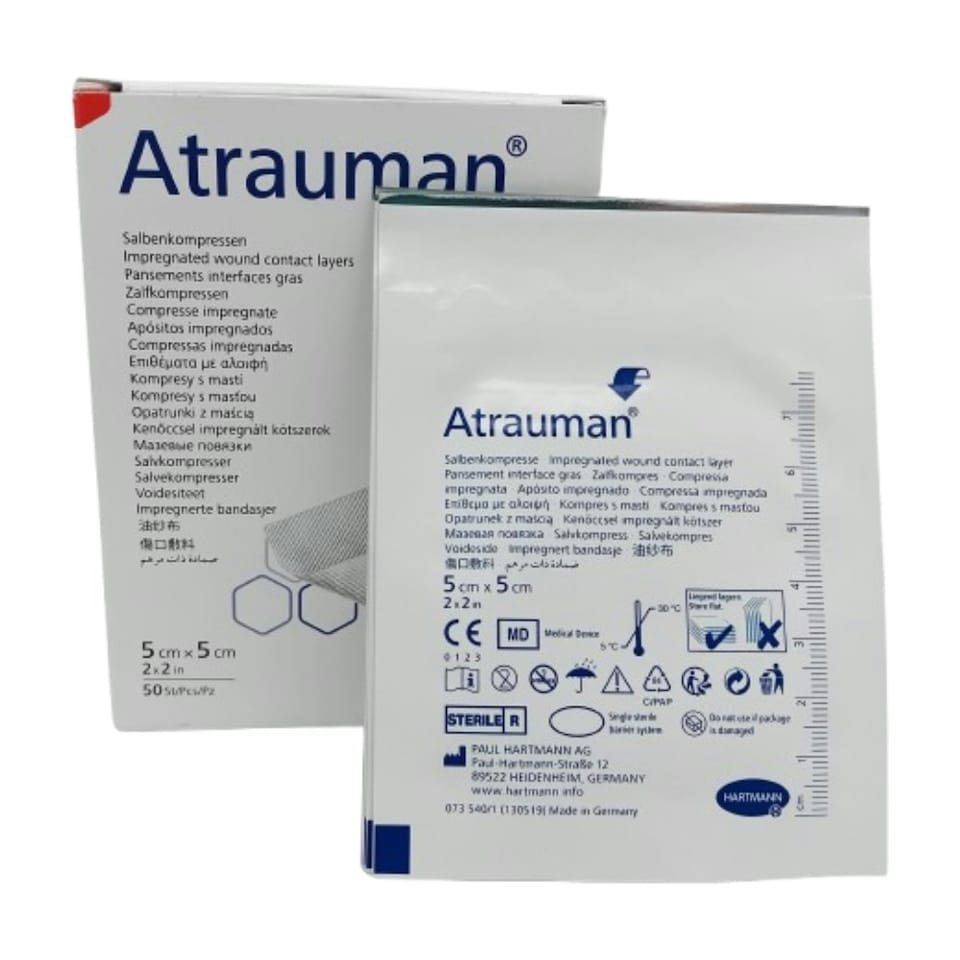 image 1 of Atrauman impregnated dressing tape 5cm x 5cm box of 50