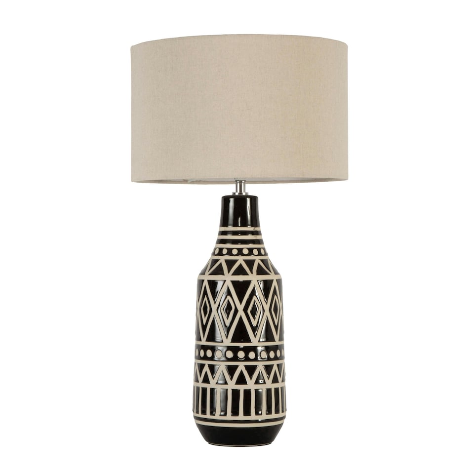 image 1 of BHS Odin Tribal Table Lamp, Black