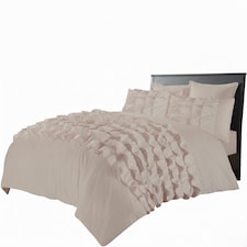 Ruffle Border Duvet Cover Soft Elegant Bedding Set with Pillowcases | Pink | Super King