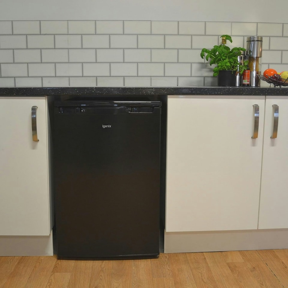 image 1 of Igenix IG255B Freestanding Under Counter Larder Fridge, 136 Litre, Black