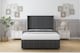 image 2 of Sloomy Hargrave Graphite Dumfries Divan Bed Base No Drawers With 54 Inch Wingback Headboard & 12 Inch Matching Footboard | Grey | Graphite | Single | 1
