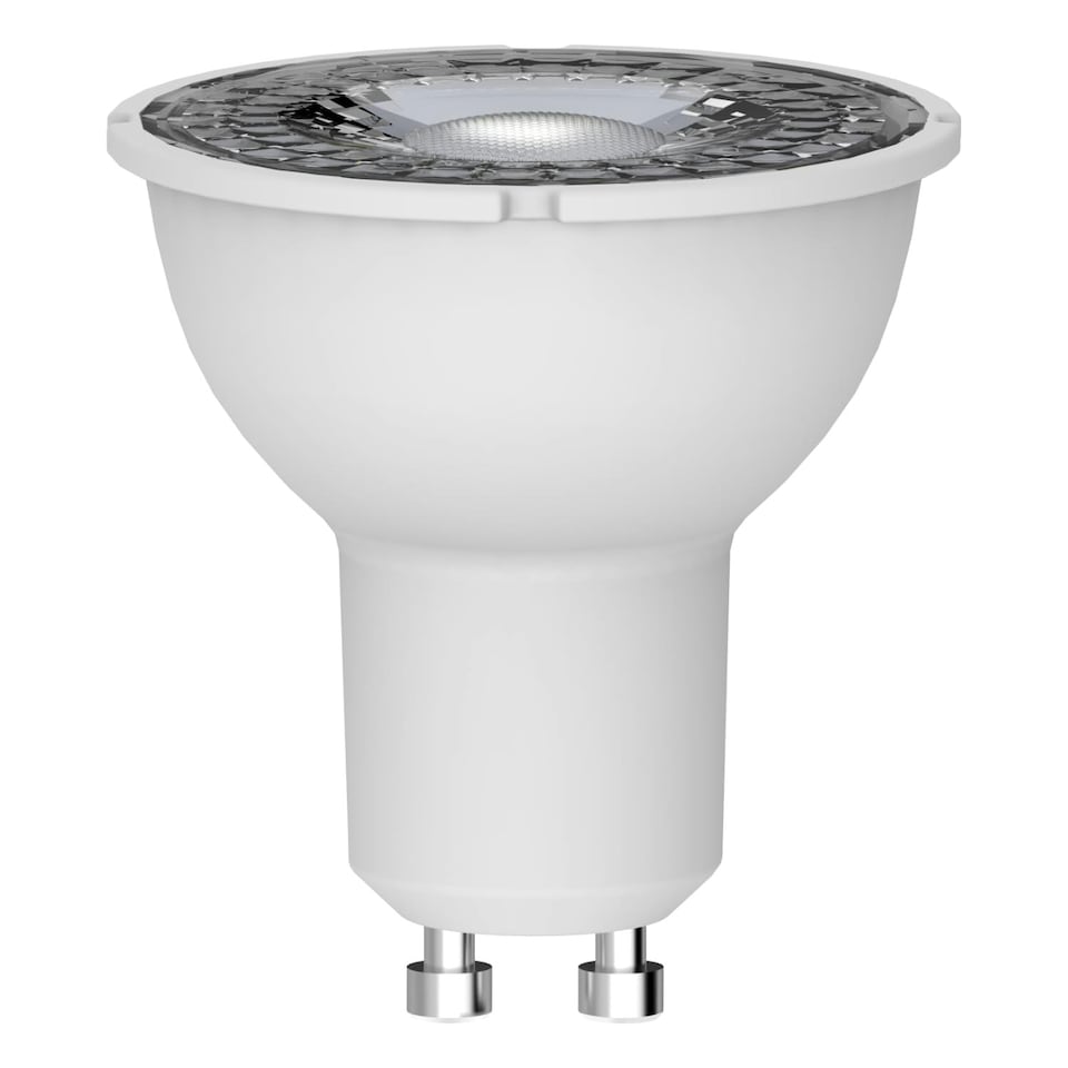 image 1 of First Choice Lighting Set of 5 White Fire Rated Tilt Recessed Ceiling Downlights with Warm White LED Bulbs White