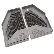 Faithfull Metric/Imperial Hex Key Set Of 30 (0.7-10Mm 0.028-3/8In)