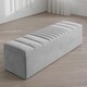 image 1 of Safar 180cm Large Ottoman Storage Box - Naples Shoes Bench - Silver Lined Upholstery Blanket Storage Box