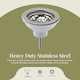 image 3 of Balterley Fireclay Kitchen Sink Basket Strainer Waste by Balterley | Silver | Chrome | 1