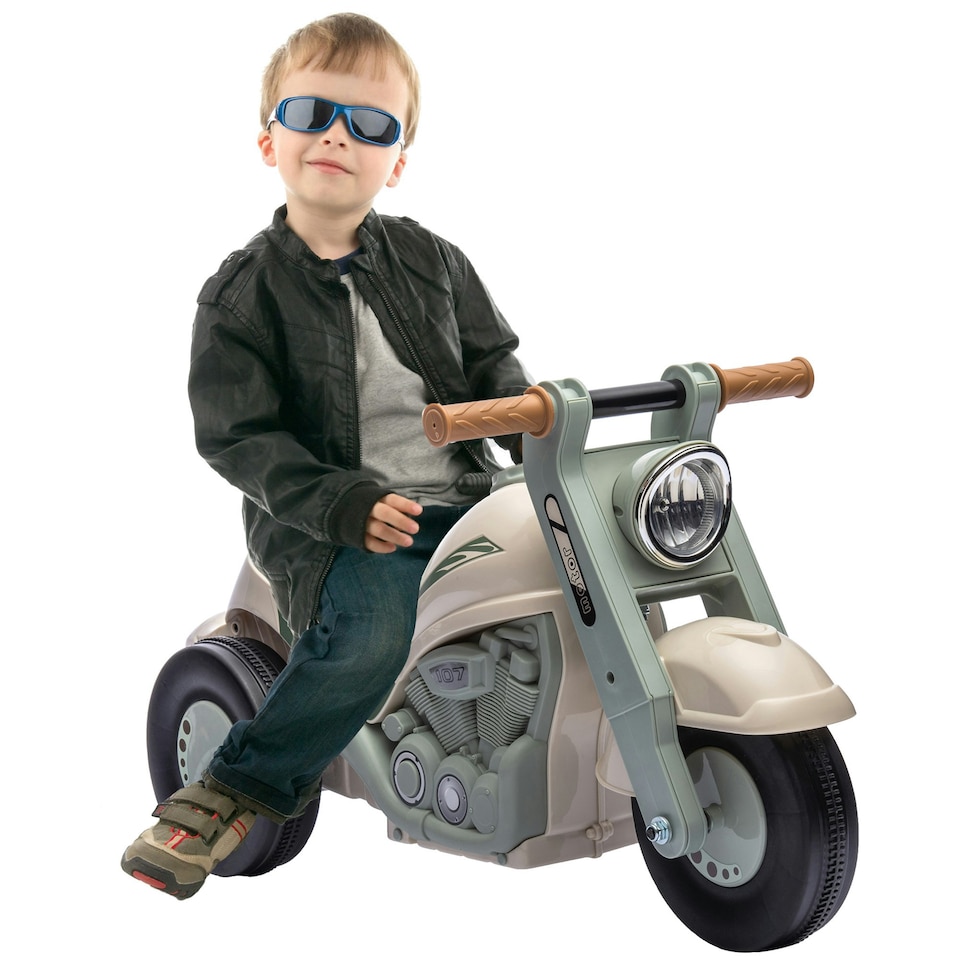 image 1 of AIYAPLAY Ride On Car Foot To Floor Kids Car w/ Music, Bubble - Cream White