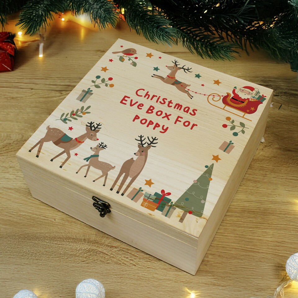 image 1 of Personalised Santa & Reindeer Christmas Eve Box