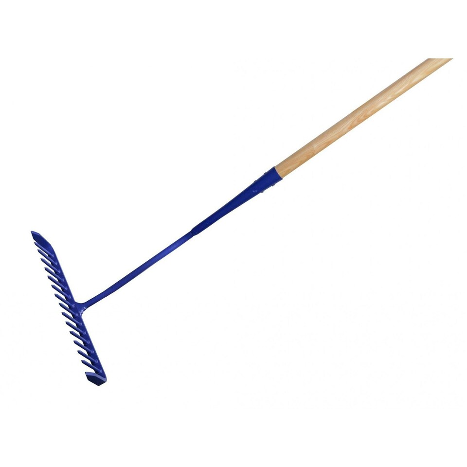 Faithfull Tarmac Rake 16 Round Teeth - Wooden Handled - Multi Colour - One Size