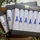 image 2 of Warwick & Vance 7 Pack White Satin Bordered Handkerchiefs with Embroidered Initials, Letter D