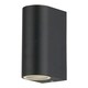 image 1 of Drayton - Black Outdoor Twin Wall Light | Black | Clear | 1