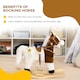 image 6 of HOMCOM Rocking Horse with Music, Sound, Wagging Tail, Kids Ride On Horse with Saddle Gift for Ages 3-6 Years, Brown
