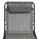 image 7 of Outsunny Portable Sun Lounger, Folding Camping Bed Cot, Reclining Lounge Chair 5-position Adjustable Backrest with Side Pocket, Pillow for Patio Garden Beach Pool | Grey