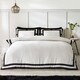image 1 of Catherine Lansfield So Soft Mono Panel Cream Duvet Cover Set Cream | King