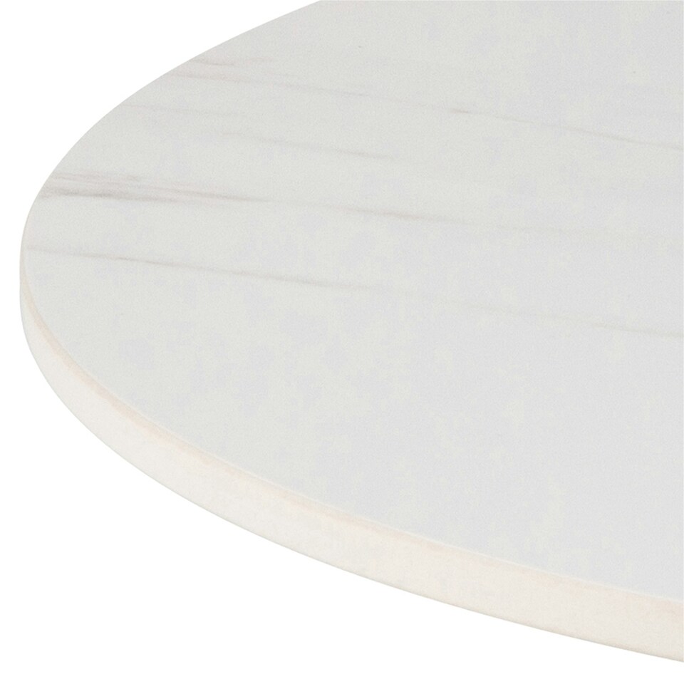 image 1 of Malta Ceramic Round Coffee Table in White 60x45cm