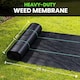 image 2 of Heavy Duty Weed Control Fabric - Landscape Membrane for Garden, Patios & Flower Beds | Black | 1m x 25m