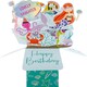 image 1 of Lovely Daughter Mer-Mazing Party! Birthday Pop Up Greeting Card