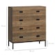 image 3 of HOMCOM Chest of Drawers, 4 Drawer Unit Storage Chest Bedroom