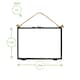image 3 of Nicola Spring Hanging Metal Photo Frames - 7" x 5" - Black - Pack of 2 - Hanging Picture Frame Display Frame Poster Frame Picture Display | Black | S