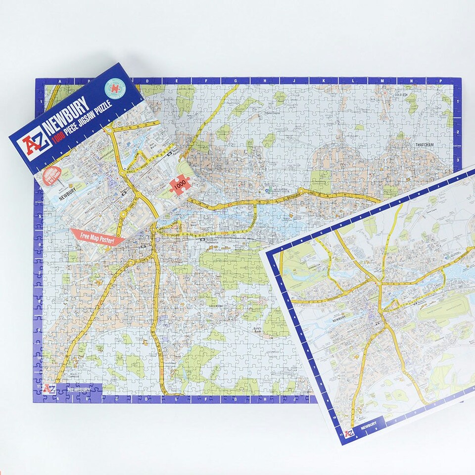 image 1 of A to Z Map of Newbury 1000 Piece Jigsaw