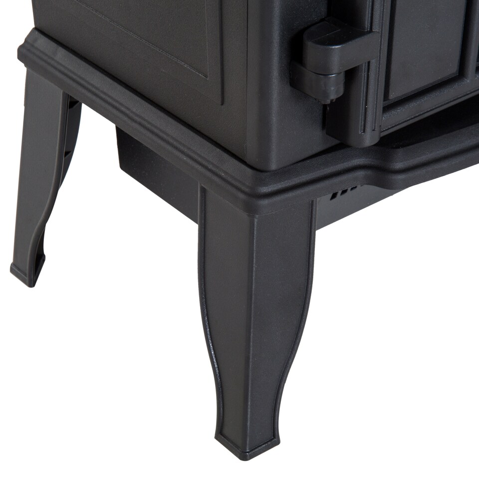 image 1 of HOMCOM Electric Stove Heater LED Flame Effect 1000W/2000W | Black